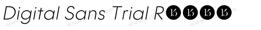 Digital Sans Trial R字体转换